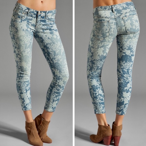 🌺🎉HP🎉🌺 NWOT Free People Hawaiian Floral Print Skinny Jeans - Picture 5 of 15